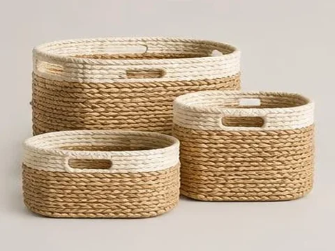 Paniers de rangement tressés